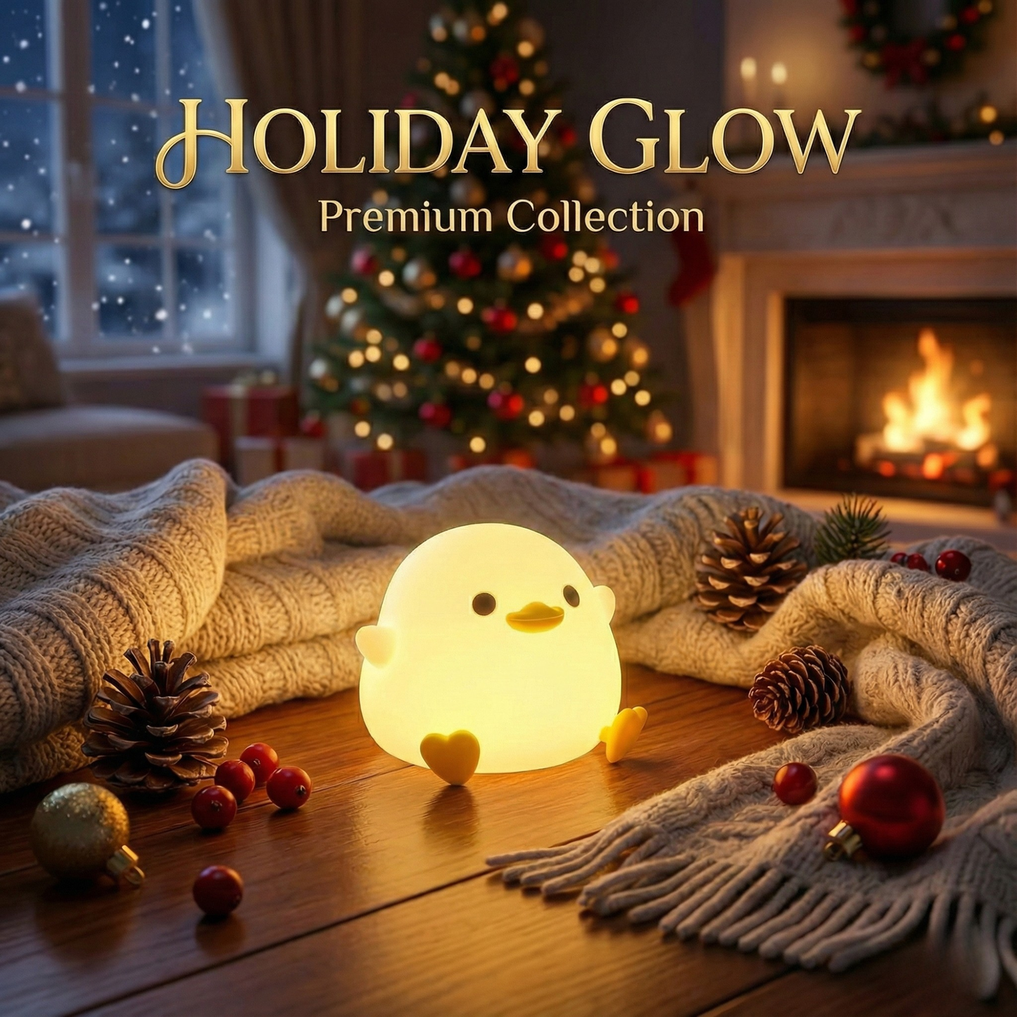 GlideGlow — Cute LED Night Light Lamp for Bedside & Kids Room Decor