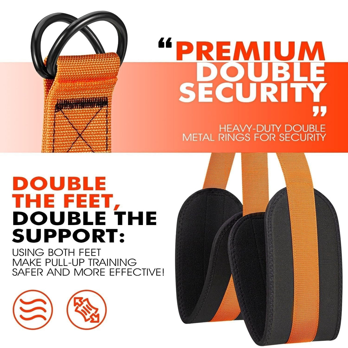 Pull-up assistance band with double foot system
