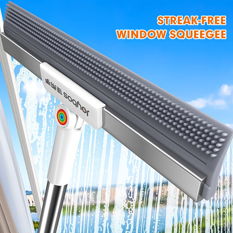 Floor Mop with Rubber Lip and TPE Bristles