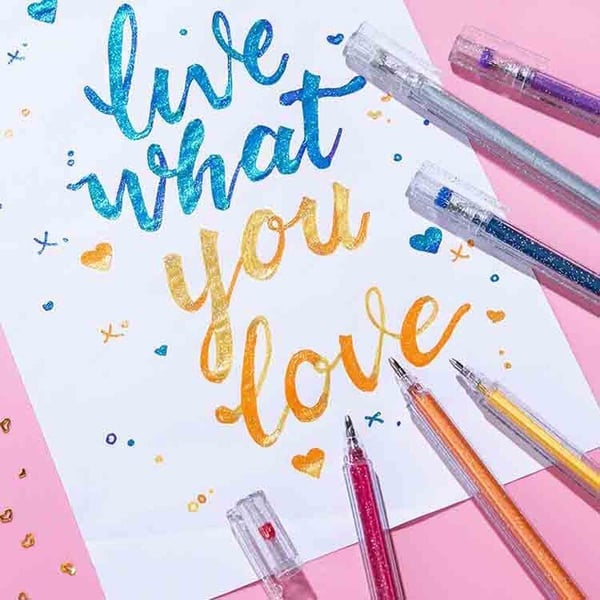 Glitter Gel Pens | Metallic Ink Pens | Smudge-Resistant Sparkle Finish | SparkleInk