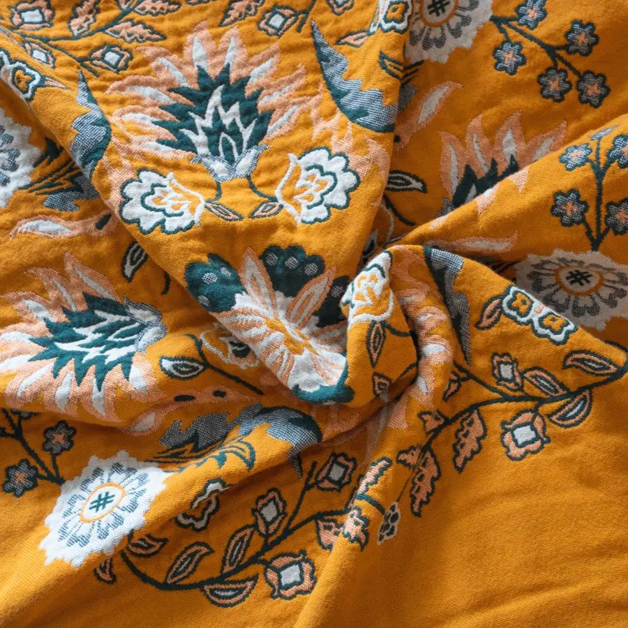Vintage Throw Blanket Flower Sofa Cover