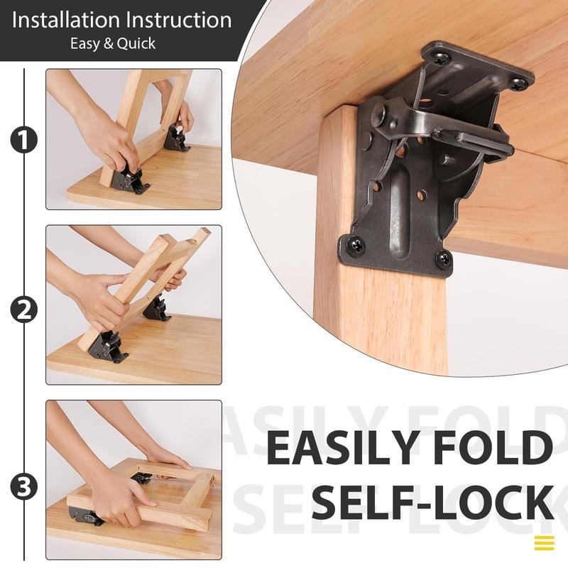 FoldClip - Foldable Corner Brackets with Locking Mechanism