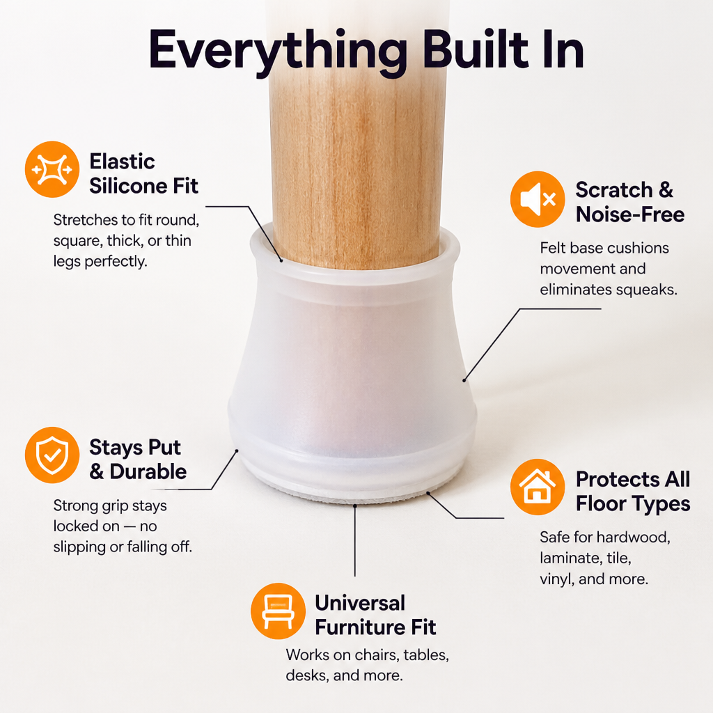 SubliGuard — Silent, Scratch-Free Floors with a Perfect Furniture Hug Every Time