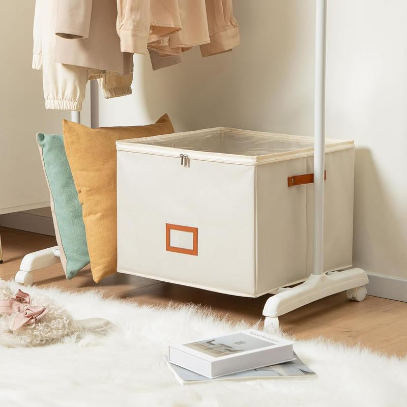 Foldable Fabric Shoe Storage Box with Lid