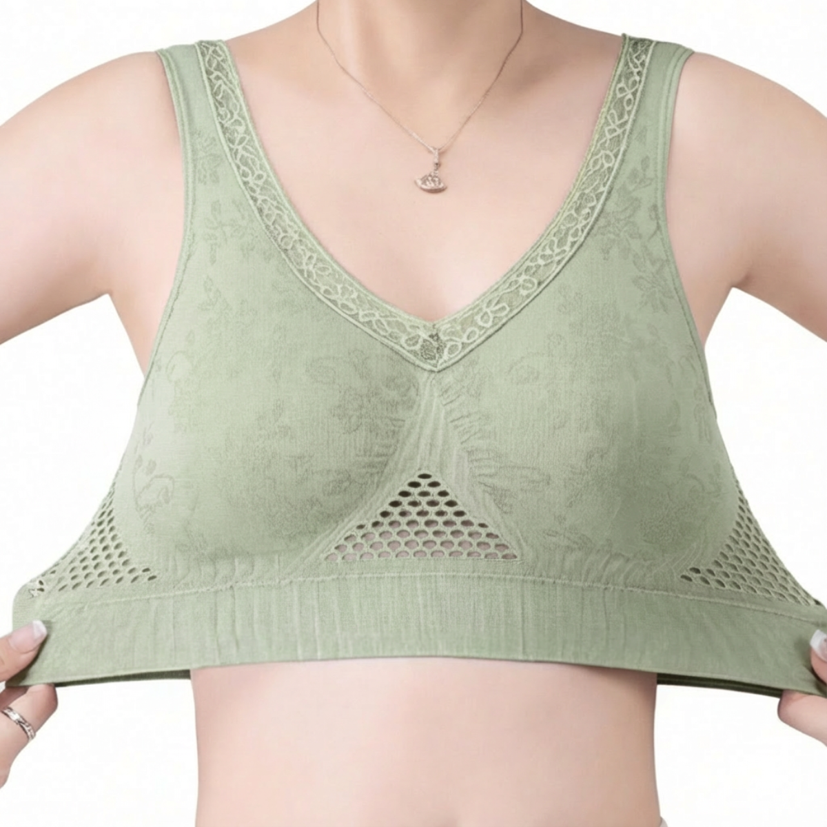 Aireya™ – Wireless Cotton Comfort Bra with Breathable Mesh