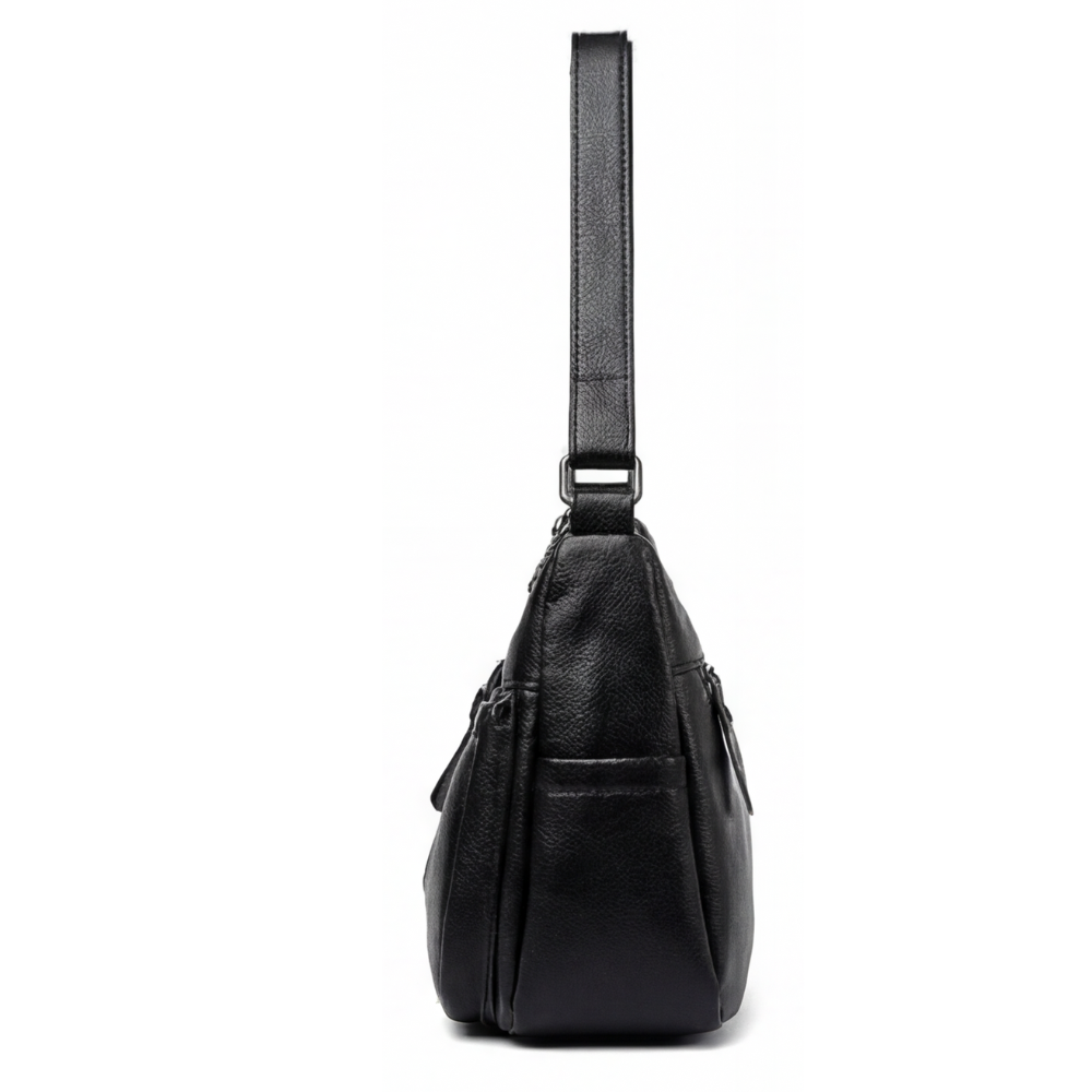 Carria™ – Soft Leather Multi Pocket Shoulder Bag