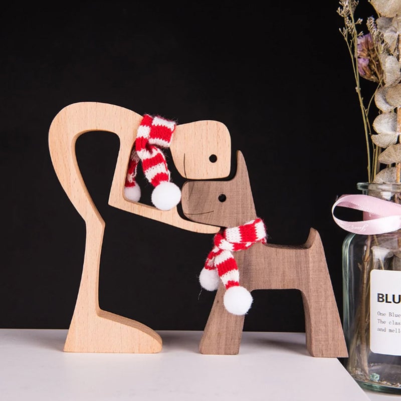Handcrafted Wooden Sculpture for Animal Lovers