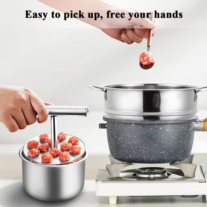 MeatPress - Stainless Steel Meatball Maker Mold