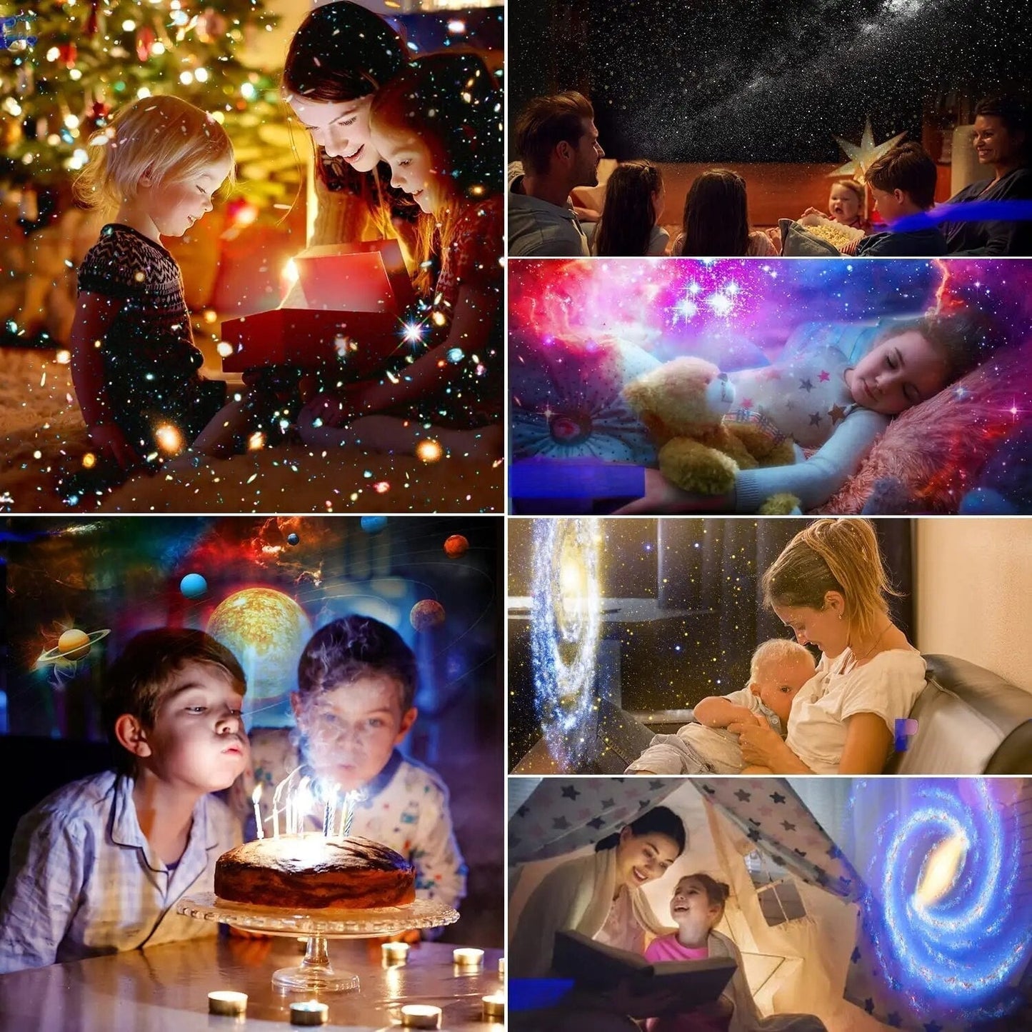 Galaxy Light Projector with 13 HD Visuals – Silent & Adjustable