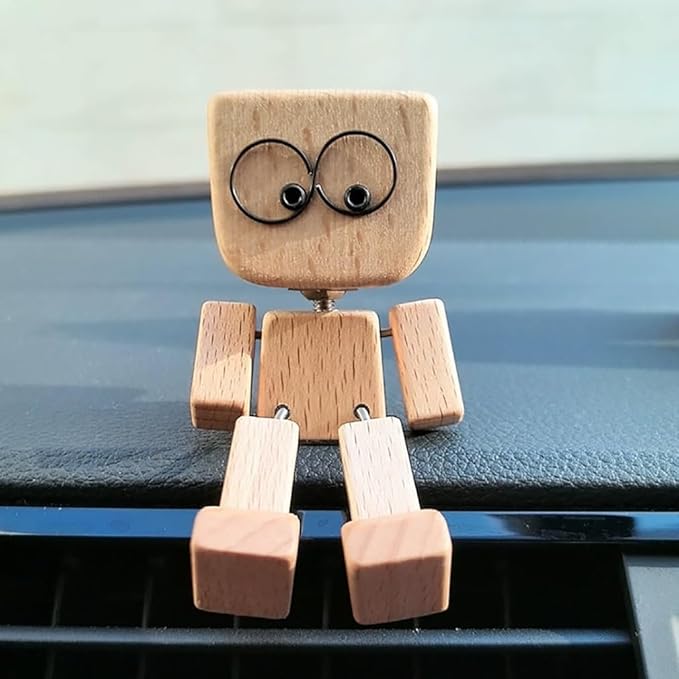 Arvilaro SwayMate Handcrafted Wooden Motion Figure with Magnetic Faces