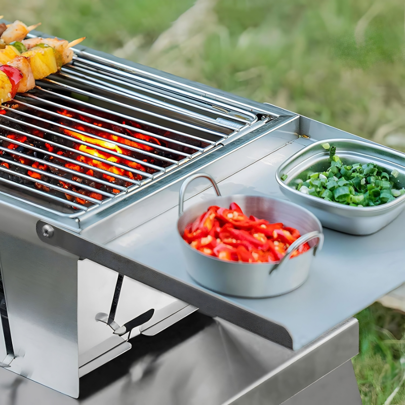 Compact Portable Grill for On-the-Go Use