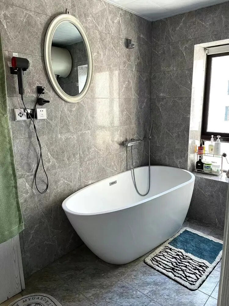 NordicFlow - Abstract Bathroom Rug Non-Slip Bath Mat