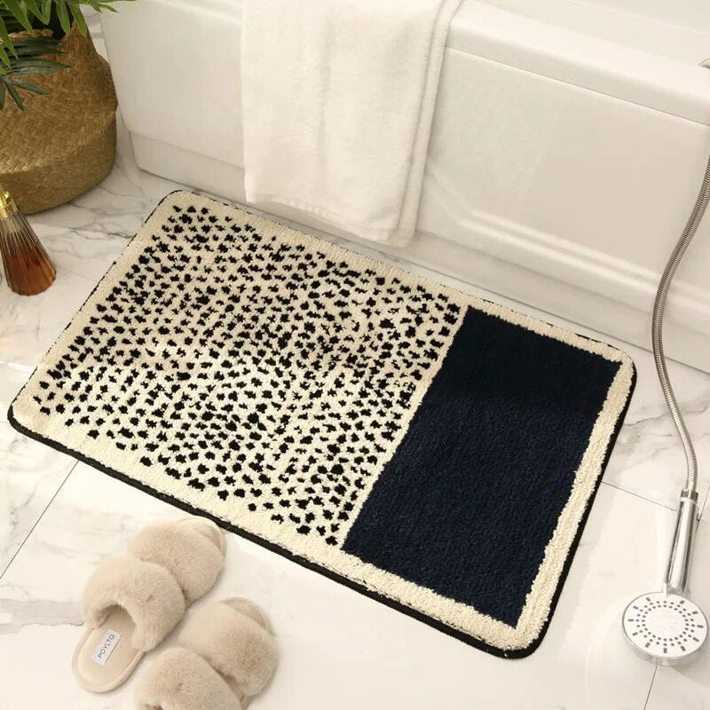NordicFlow - Abstract Bathroom Rug Non-Slip Bath Mat