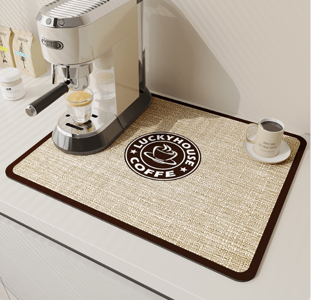 Drip Pad | Diatomite Kitchen Mat Fast-Drying | Maintains Dry Countertop | DishDryer