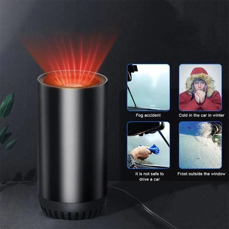 Compact Vehicle Heater and Windshield De-icer – Rapid Heating for Winter Safety