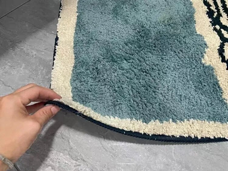 NordicFlow - Abstract Bathroom Rug Non-Slip Bath Mat