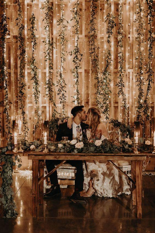 6pcs Artificial Vines Fake Greenery Garland Willow Leaves with Total 30 Stems Hanging for Wedding - If you say i do