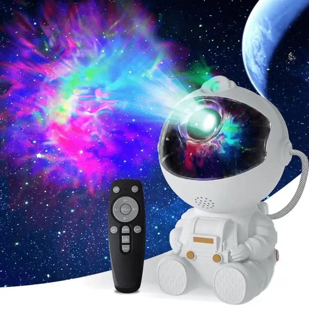 Astronaut Galaxy Projector Seated Edition (White) - Nova Lights