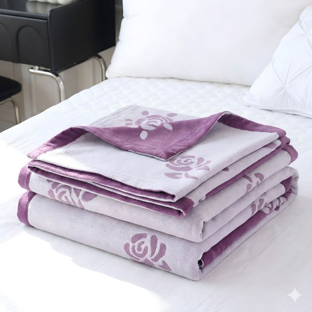 Bamboo Fiber Rose Cooling Blanket