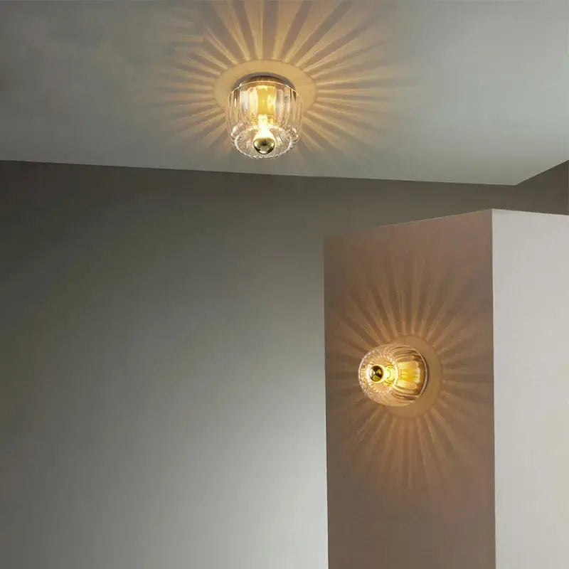RoyaleGlow Bauhaus Glass Wall Sconce - Decorative Wall Light with Stunning Effects for Hallways & Living Rooms