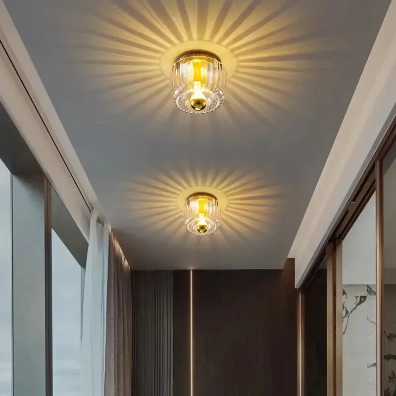 RoyaleGlow Bauhaus Glass Wall Sconce - Decorative Wall Light with Stunning Effects for Hallways & Living Rooms
