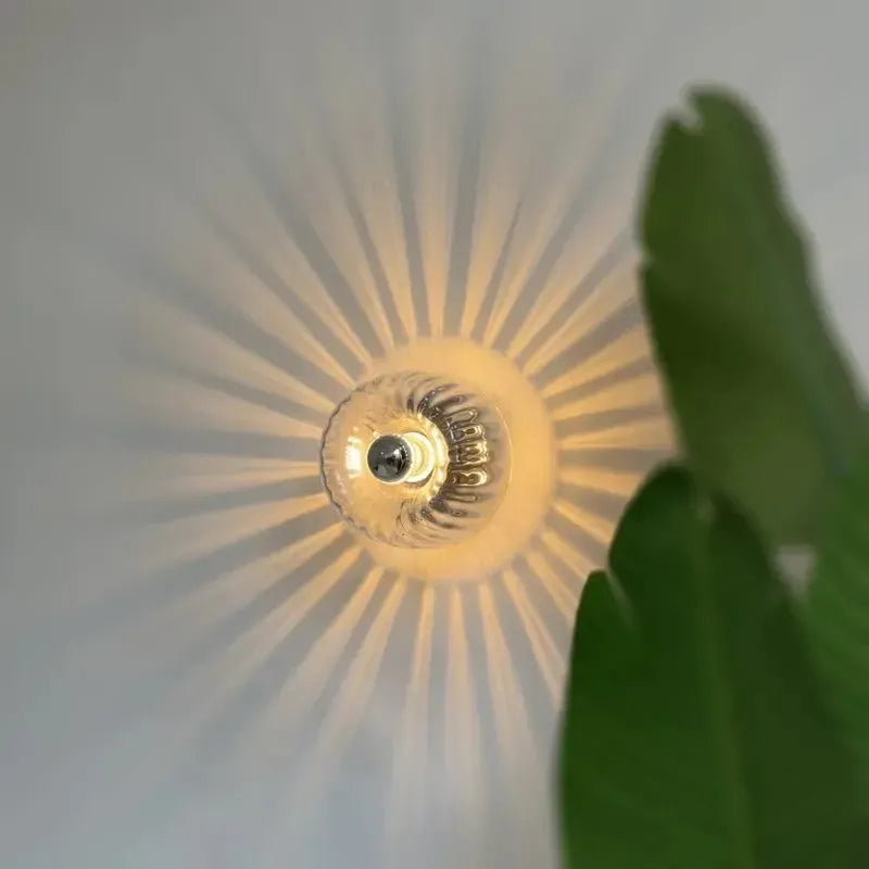 RoyaleGlow Bauhaus Glass Wall Sconce - Decorative Wall Light with Stunning Effects for Hallways & Living Rooms
