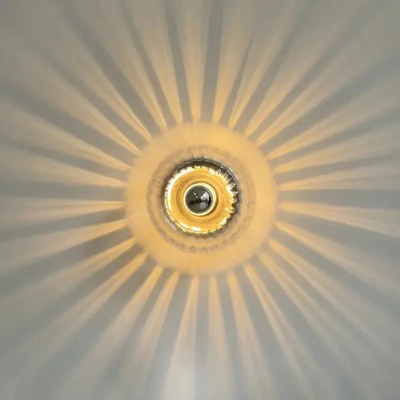 RoyaleGlow Bauhaus Glass Wall Sconce - Decorative Wall Light with Stunning Effects for Hallways & Living Rooms