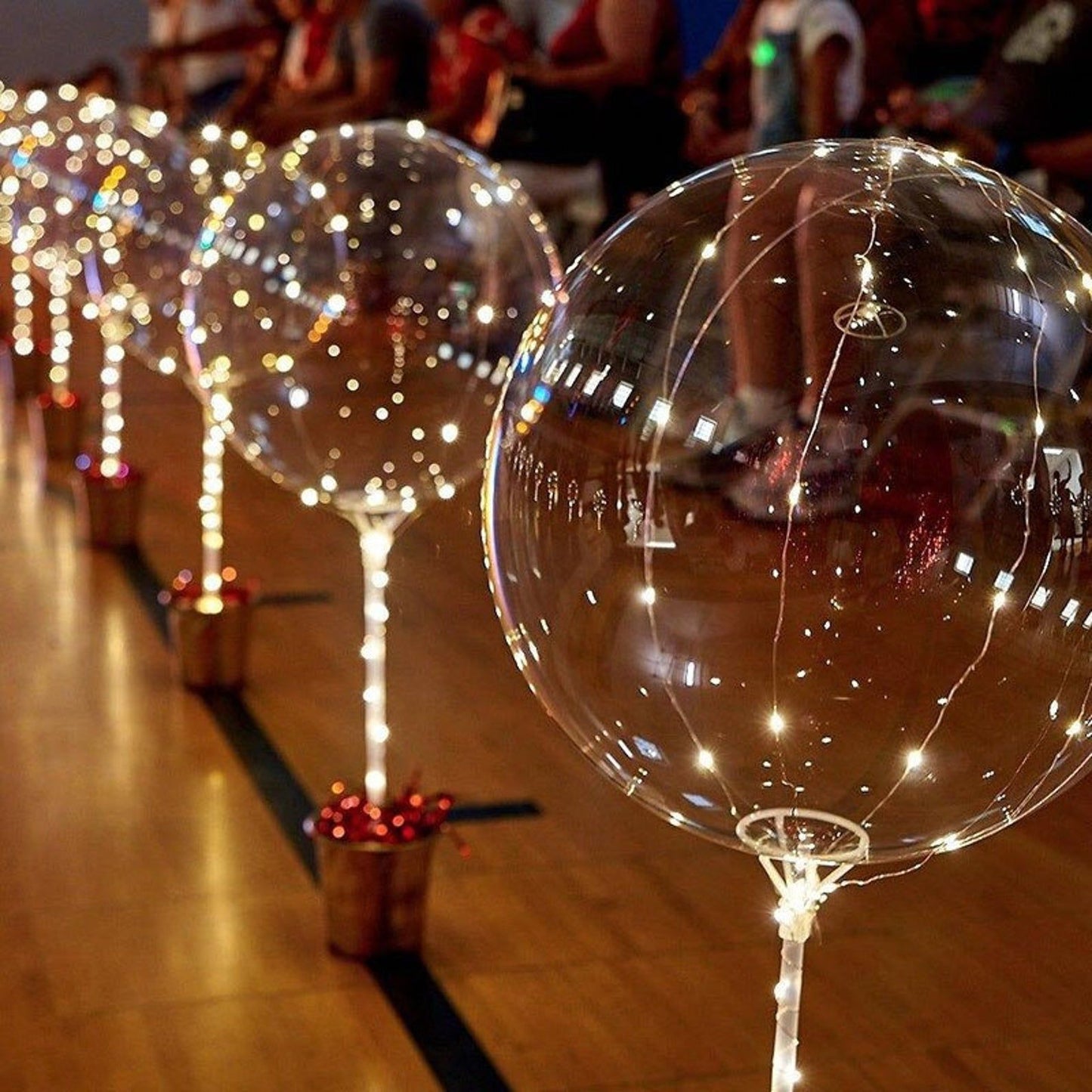 LED Bobo Balloons with Sticks for Weddings, Birthdays & More Parties