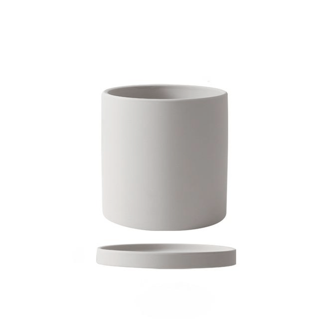 Flower Planter | Matte Finish | Includes Drainage Hole and Saucer | Nordic Style Pot