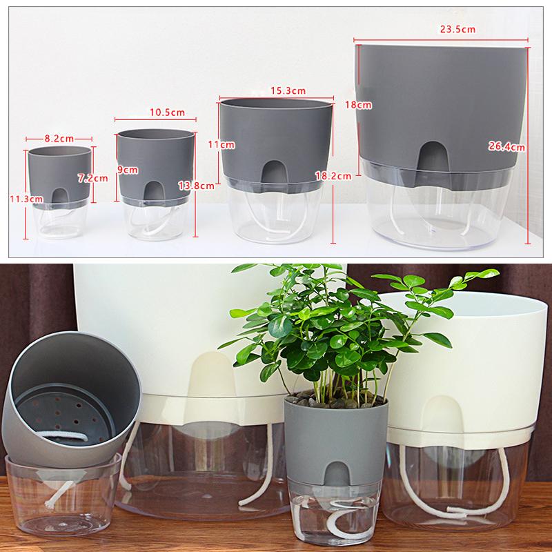 Flower Planter | Self-Irrigating | Clean Watering System | AquaWick