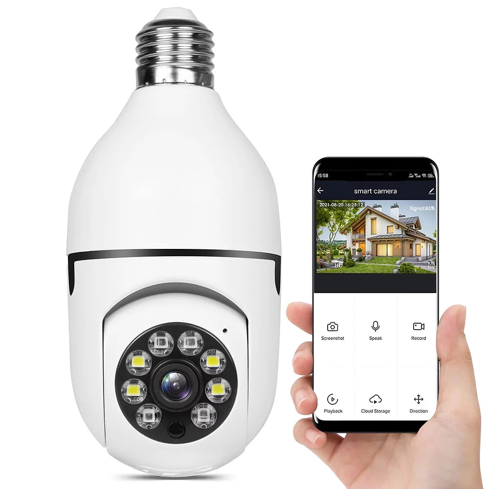 CCTV Security Camera | 360° Surround View | Full HD Night Vision | BulbCam360