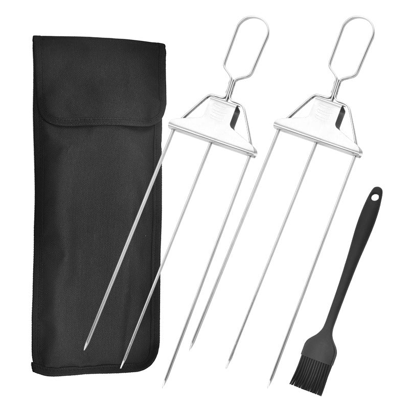 BlazeTrio Skewers — Stainless Steel BBQ Skewer Set