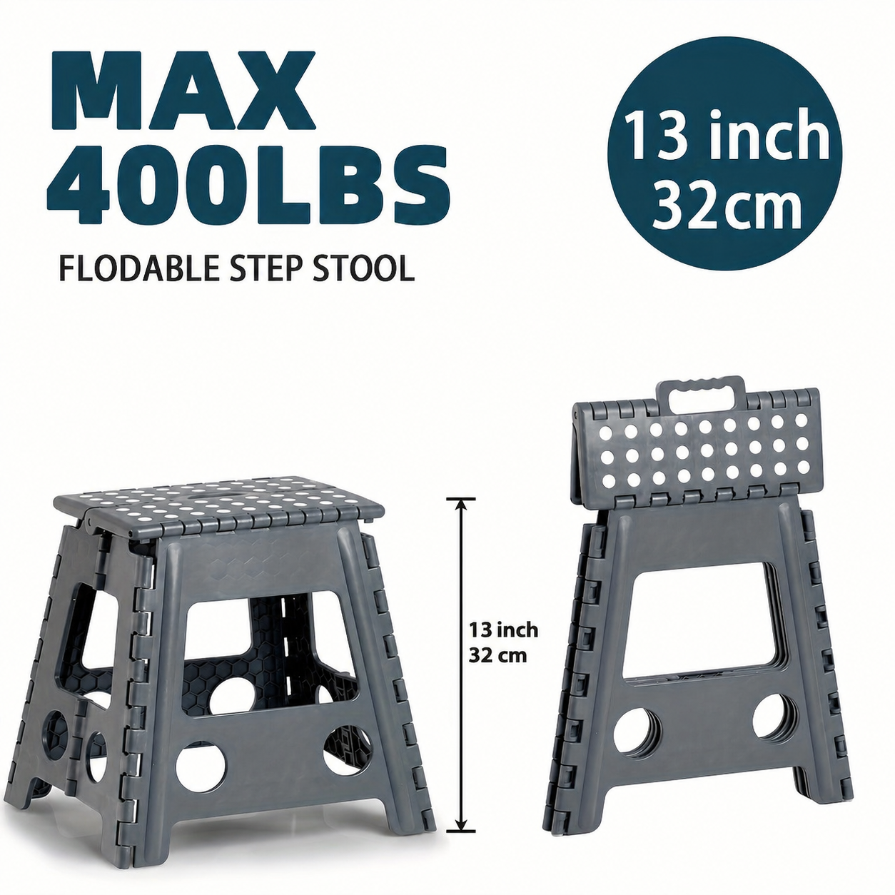 Folding Step Stool with a Weight Capacity of 180 kg