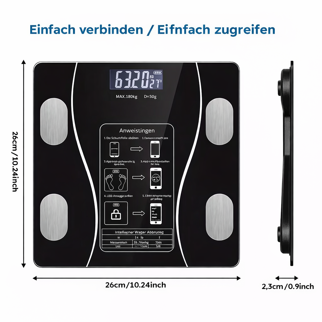 Bluetooth Body Fat Scale for Accurate Measurements and Motivation