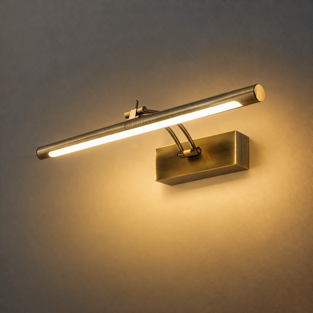 Royallure Brass Picture Light Sconce with Adjustable LED for Art Display