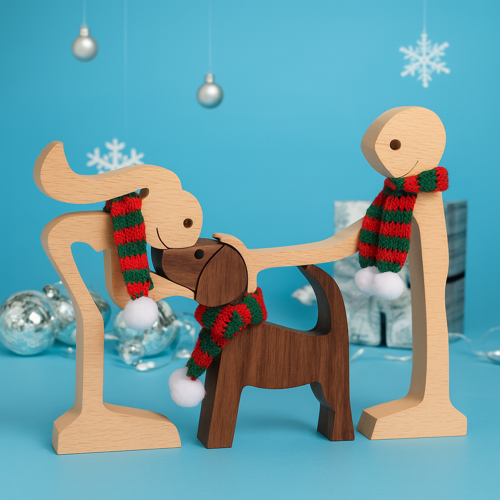 Handcrafted Wooden Sculpture for Animal Lovers