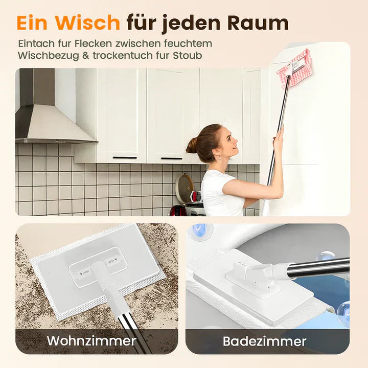 Extendable Hygienic Mop with Cloth Holder