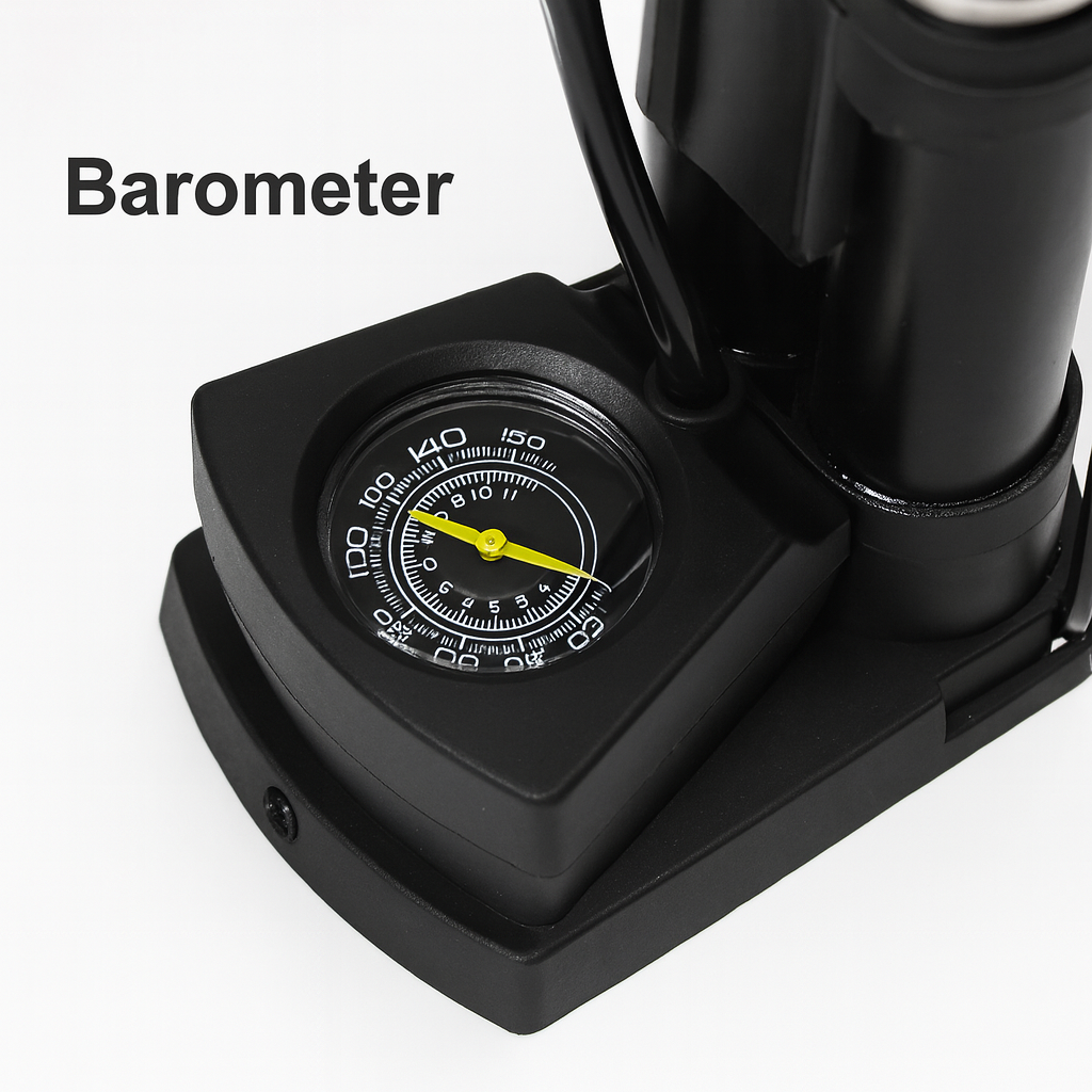 Compact Foot Pump with High Pressure & Pressure Gauge