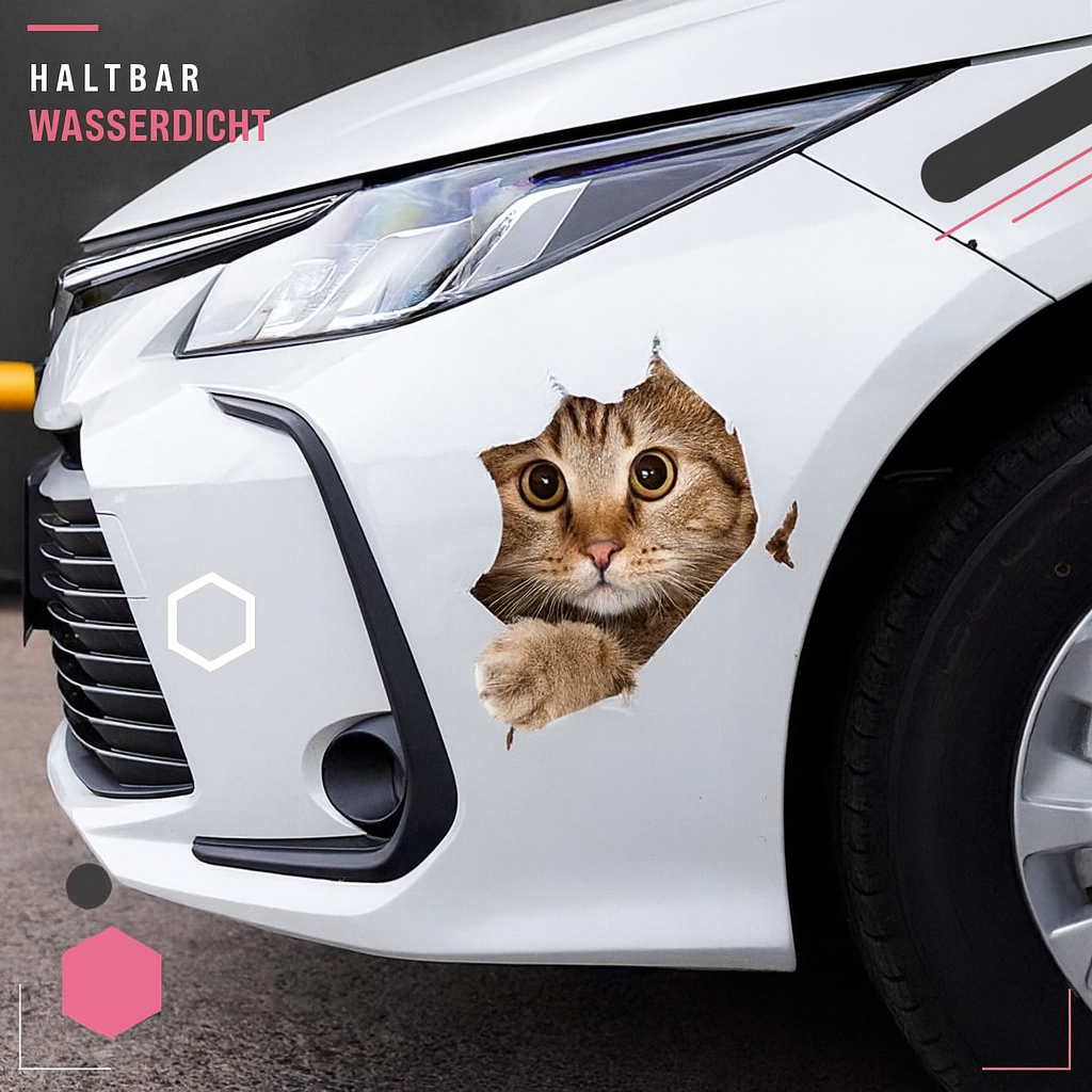 Cute 3D Wall Stickers Featuring Cats and Dogs