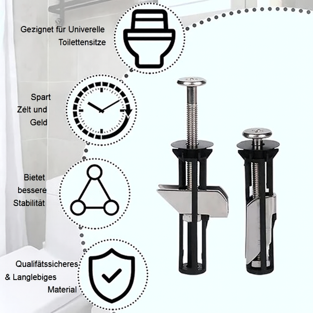 FixoGrip Toilet Seat Stabilizer Kit – No More Wobbly Seats
