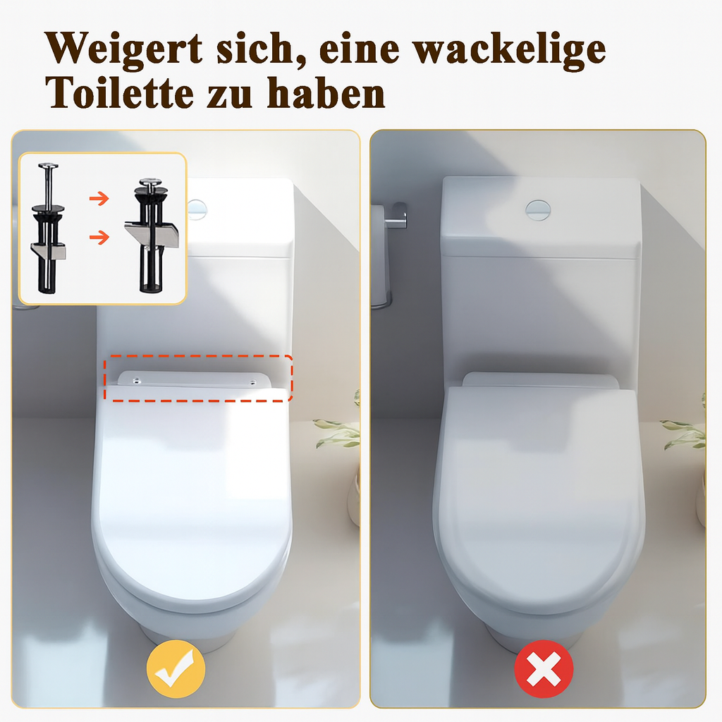 FixoGrip Toilet Seat Stabilizer Kit – No More Wobbly Seats