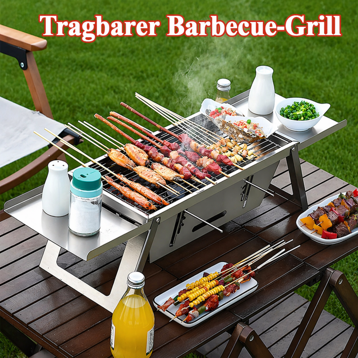 Compact Portable Grill for On-the-Go Use