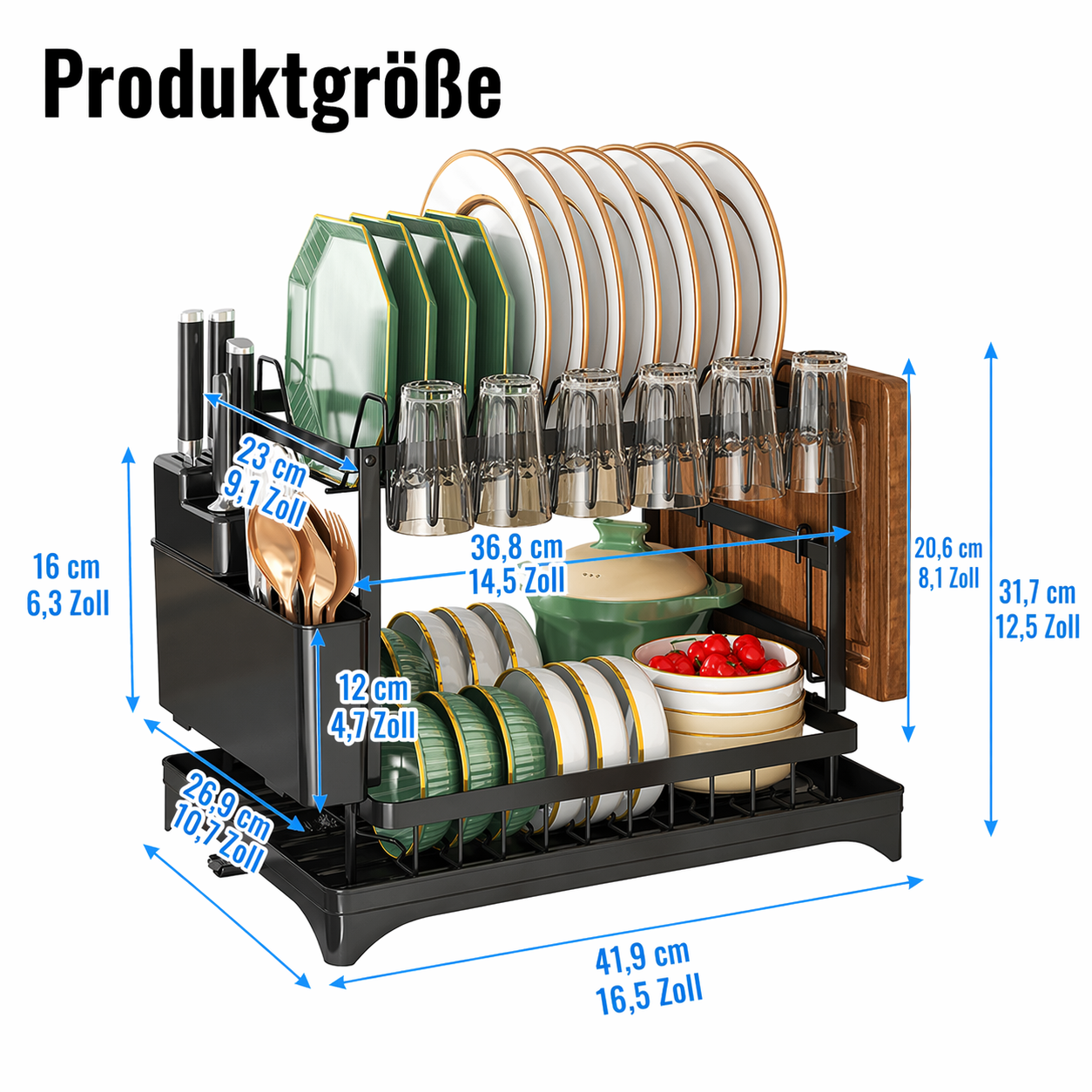 Double Layer Kitchen Drying Rack