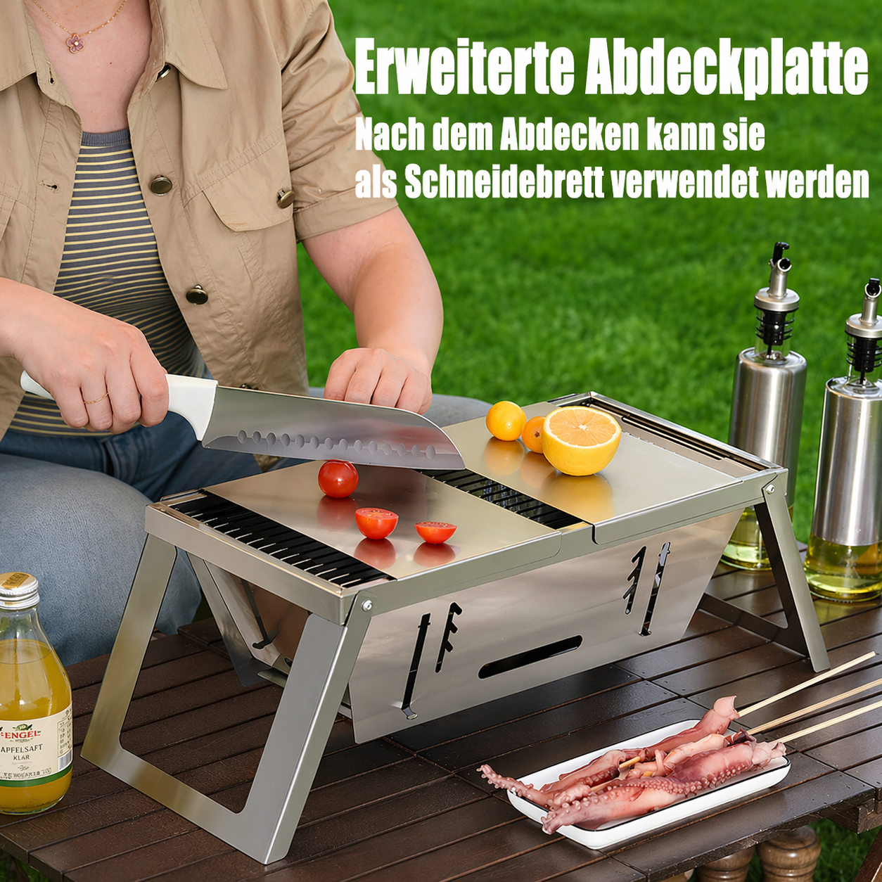 Compact Portable Grill for On-the-Go Use