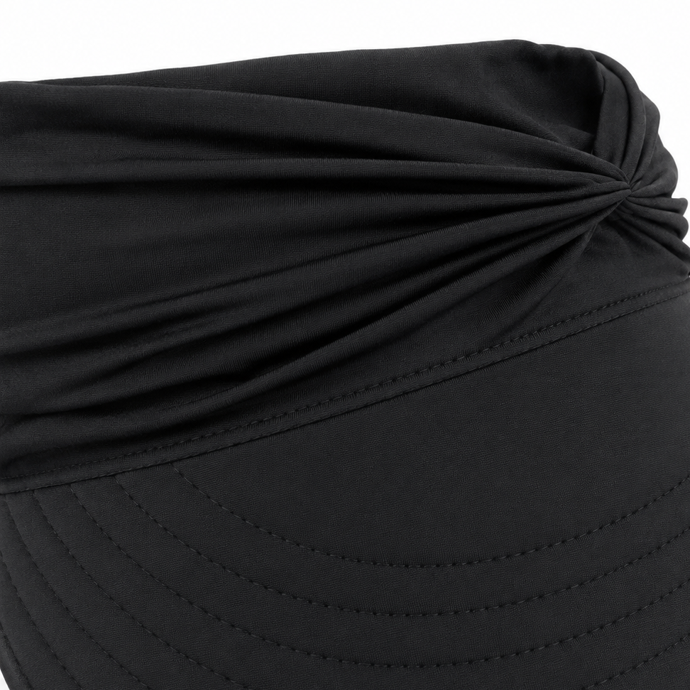 Solenza – Ruched UPF 50+ Sun Visor for Women, Packable Wide Brim
