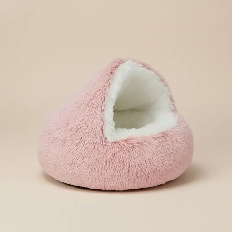 CozyCave-  Plush Hooded Pet Bed