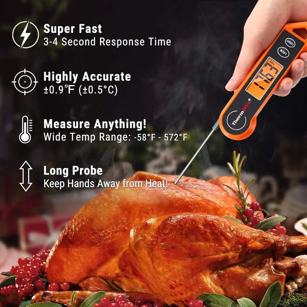 Instant Read Meat Thermometer for Accurate Measurements