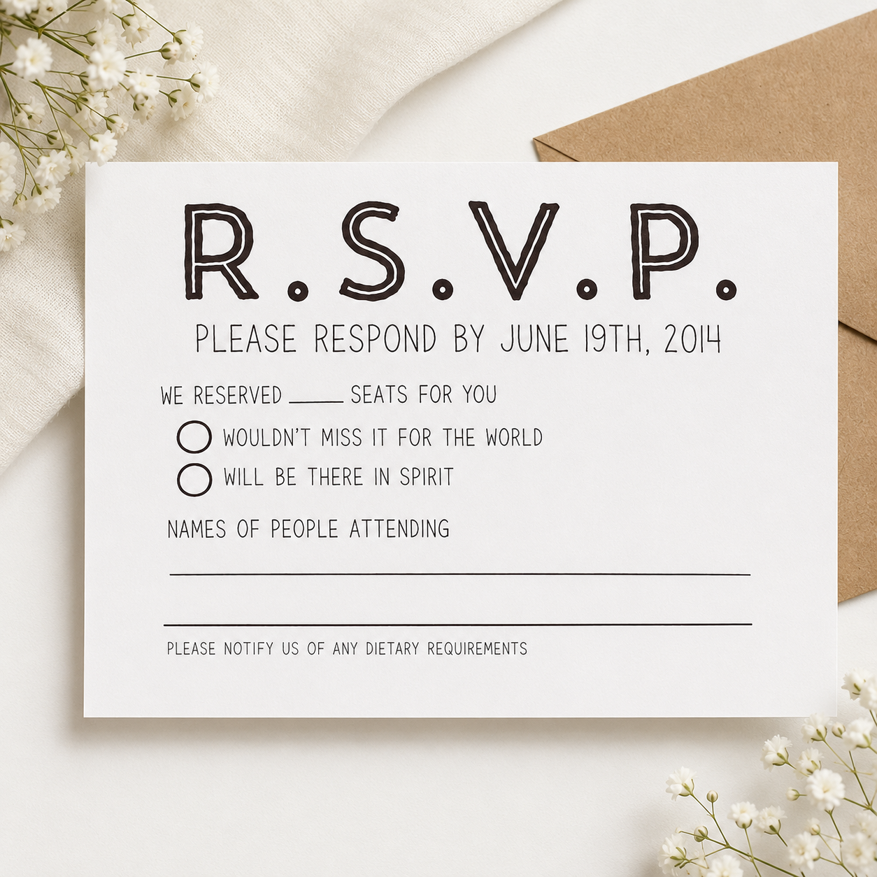 100 Double-Sided Wedding RSVP & Song Request Cards | A6 Invitation Reply Cards