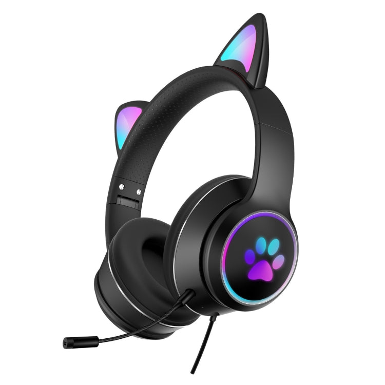 LED Cat Ear Gaming Headset with USB and 3.5mm Connection