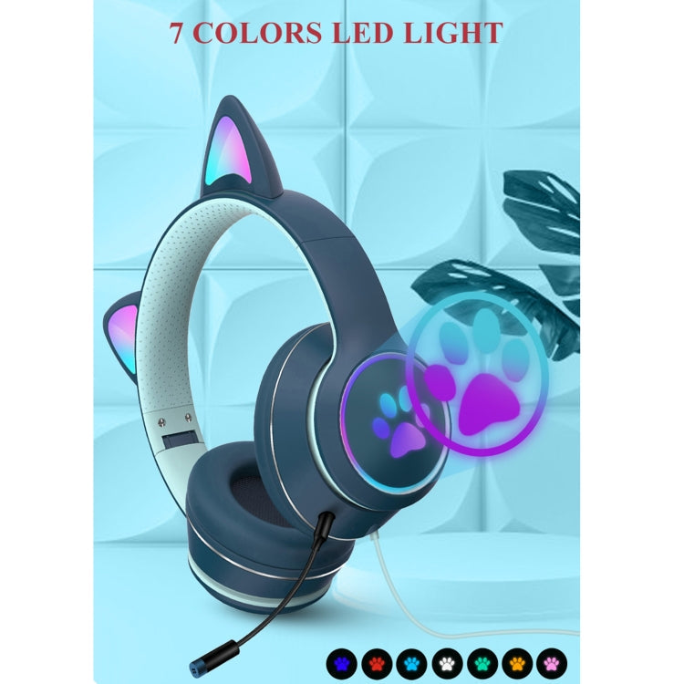 LED Cat Ear Gaming Headset with USB and 3.5mm Connection